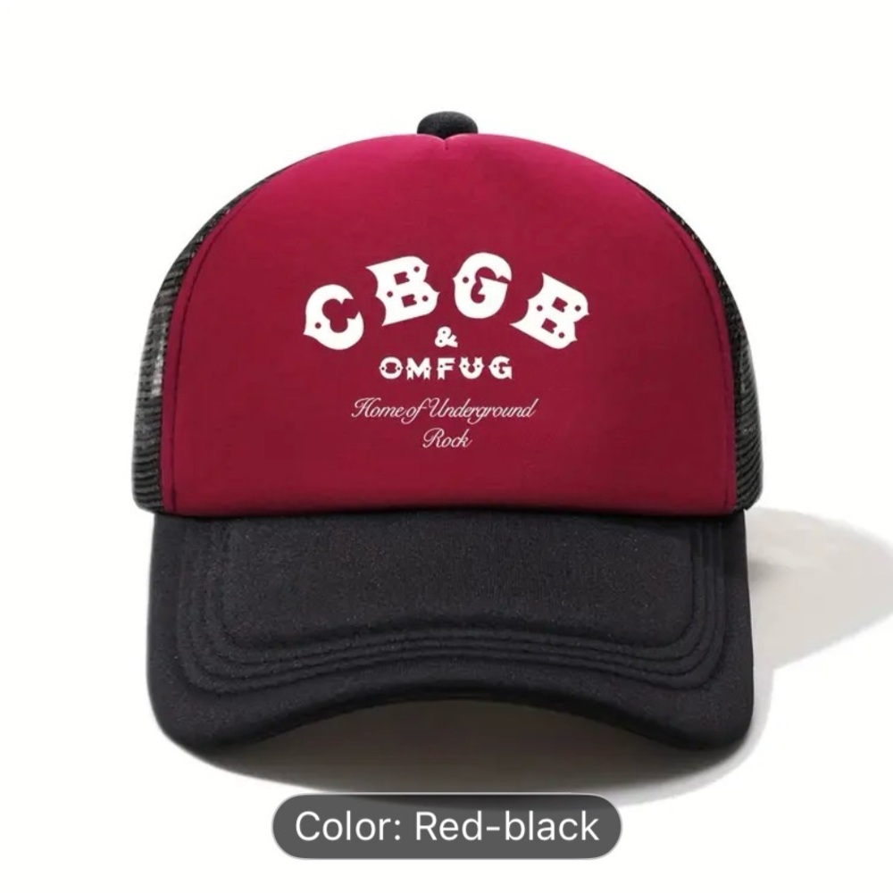 Red and Black CBGB Trucker Hat